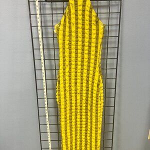 Micas Maxi Popcorn Dress Women's Large Sleeveless Dress